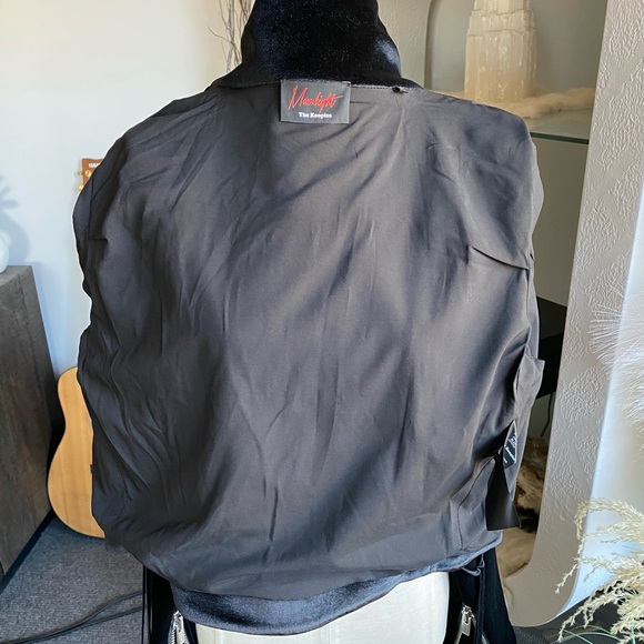 New The Kooples Velvet Lace Up Biker Jacket chrome hearts allsaints zara leather - Picture 12 of 16